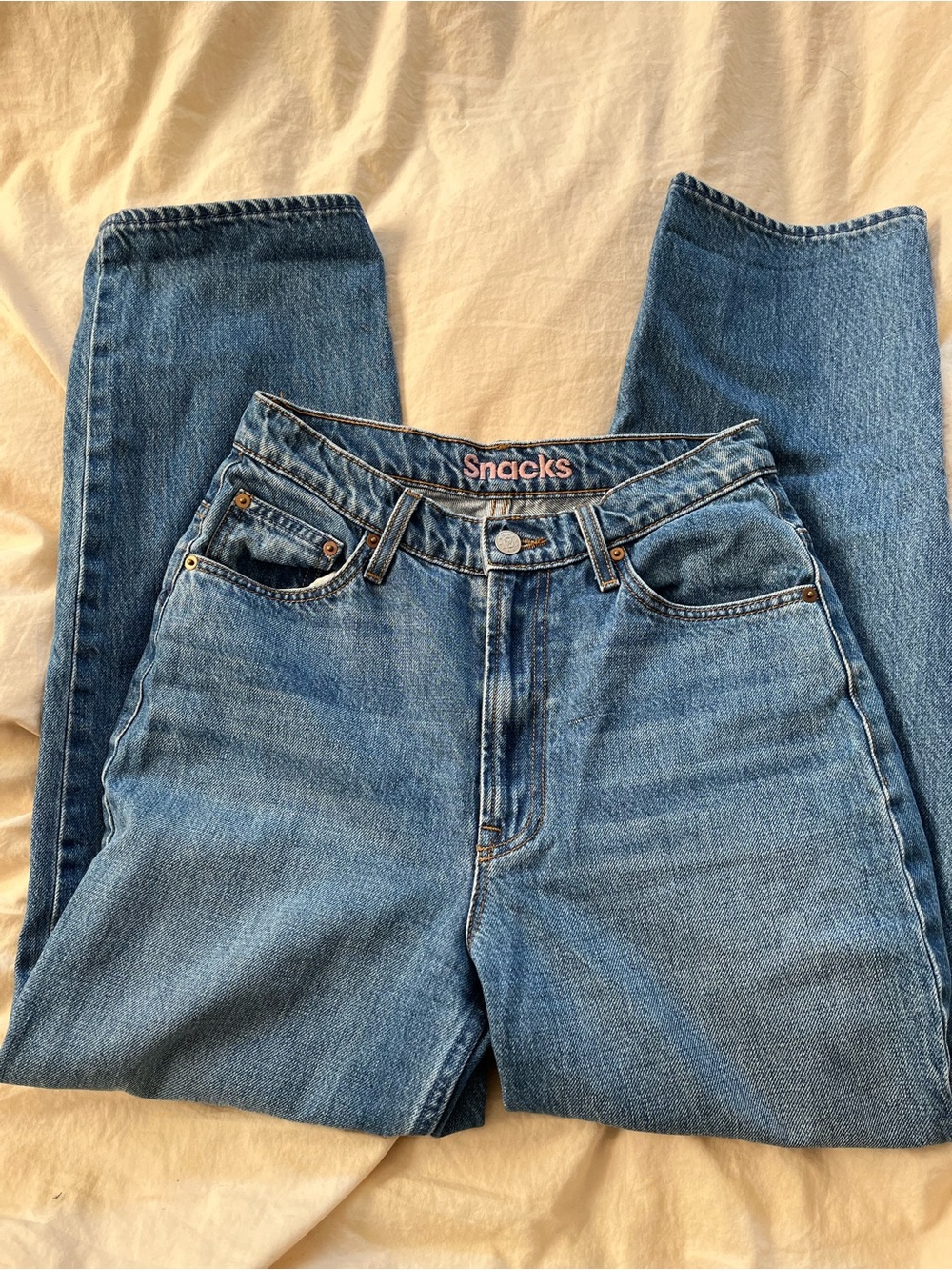 Snacks by Mother High-Rise Straight Leg Jeans - Size 26